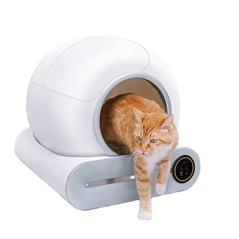 Smart Cat Litter Box Fully Automatic Large Capacity Cat Litter Box Semi-Enclosed Smart Cat Toilet APP Remote Control