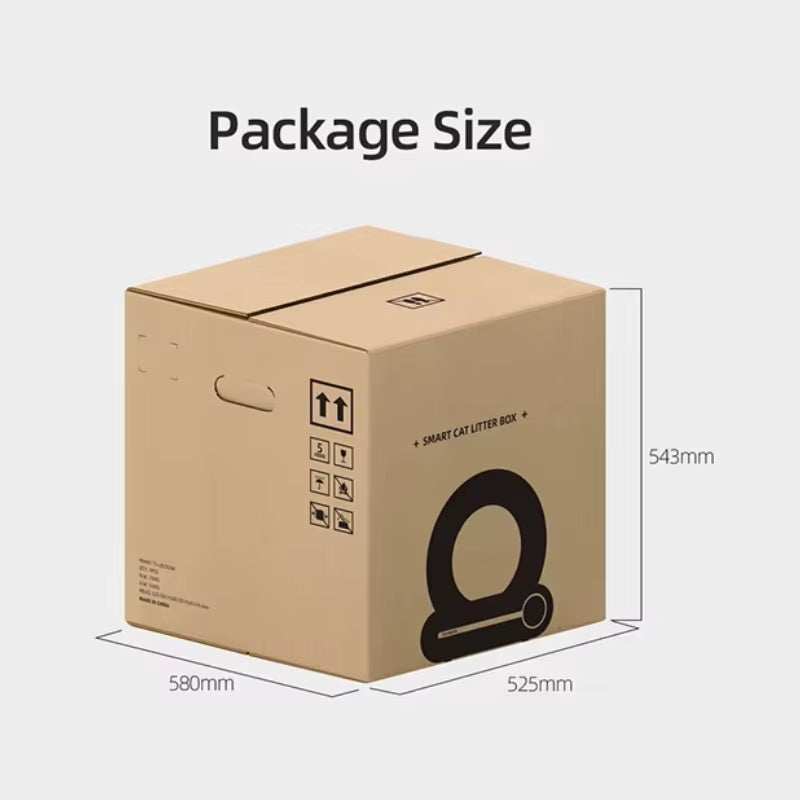 Smart Cat Litter Box Fully Automatic Large Capacity Cat Litter Box Semi-Enclosed Smart Cat Toilet APP Remote Control