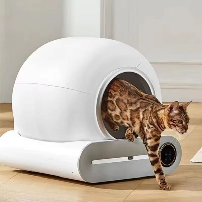 Smart Cat Litter Box Fully Automatic Large Capacity Cat Litter Box Semi-Enclosed Smart Cat Toilet APP Remote Control